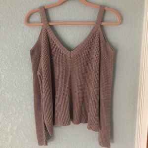 Cold shoulder sweater
